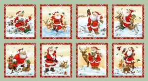 Santa's Friends Squares Panel. Product thumbnail image